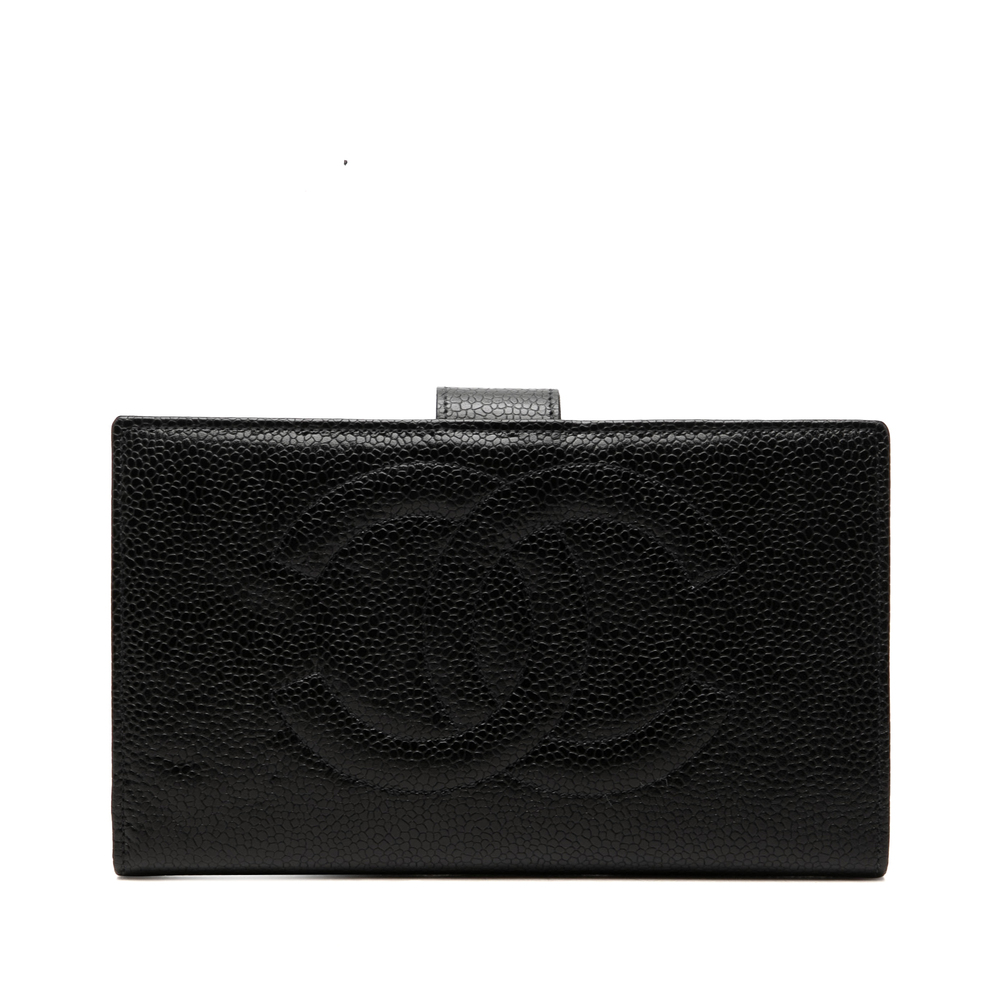Pre-Loved Chanel CC Caviar French Long Wallet